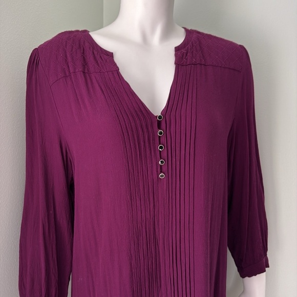 ANTHROPOLOGIE Maeve Galina dress purple sangría - Picture 5 of 7